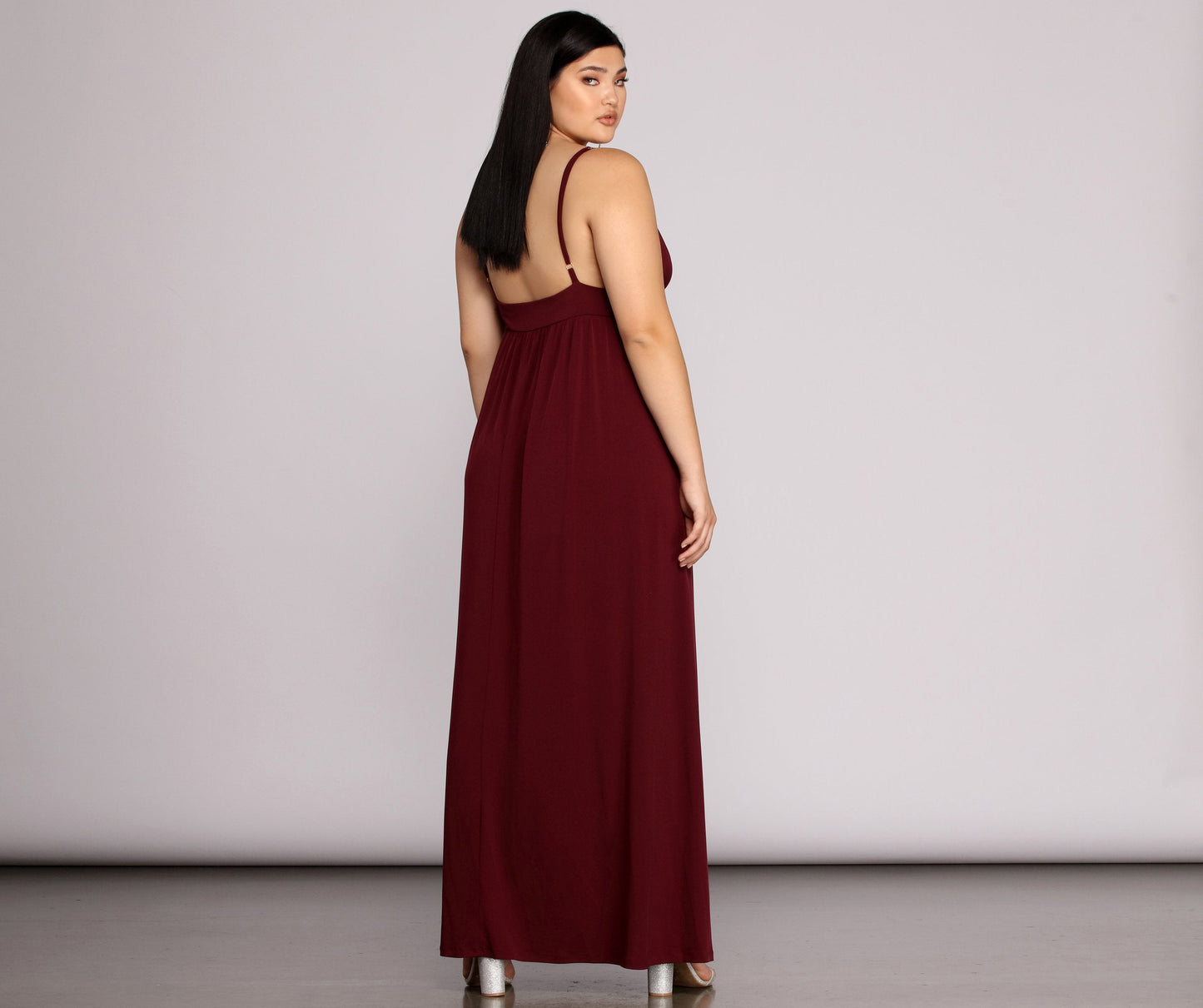 Plus Galilea Formal Charming High Slit Dress