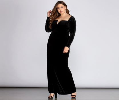 Kelly Formal Velvet Affair Dress - Lady Occasions