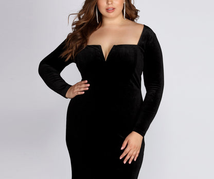 Kelly Formal Stylish Velvet Affair Dress