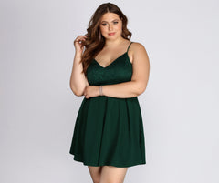 Plus Lace Appeal Skater Dress - Lady Occasions