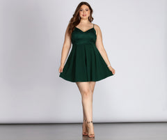 Plus Lace Stylish Appeal Skater Dress