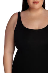 Plus Basic Stylish Essentials Midi Dress