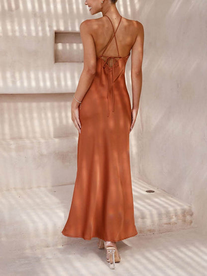 Unique Neckless Stylish Backless Maxi Dresses