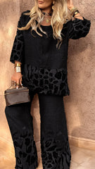 DARCY - LEOPARD COTTON LINEN CASUAL SET