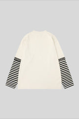 Manga Graphic Striped Layered Long Sleeve Tee