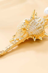 Shell Pearl Floral Earrings
