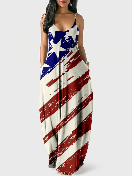 Independence Day Stylish Print Cami Dress