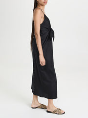 Unique Strappy Deep Charming V-Neck Midi Dress