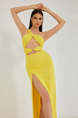 One Shoulder Maxi Dress