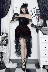 Layered Train Gothic Dress