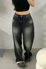 Retro High Waist Wide-Leg Jeans