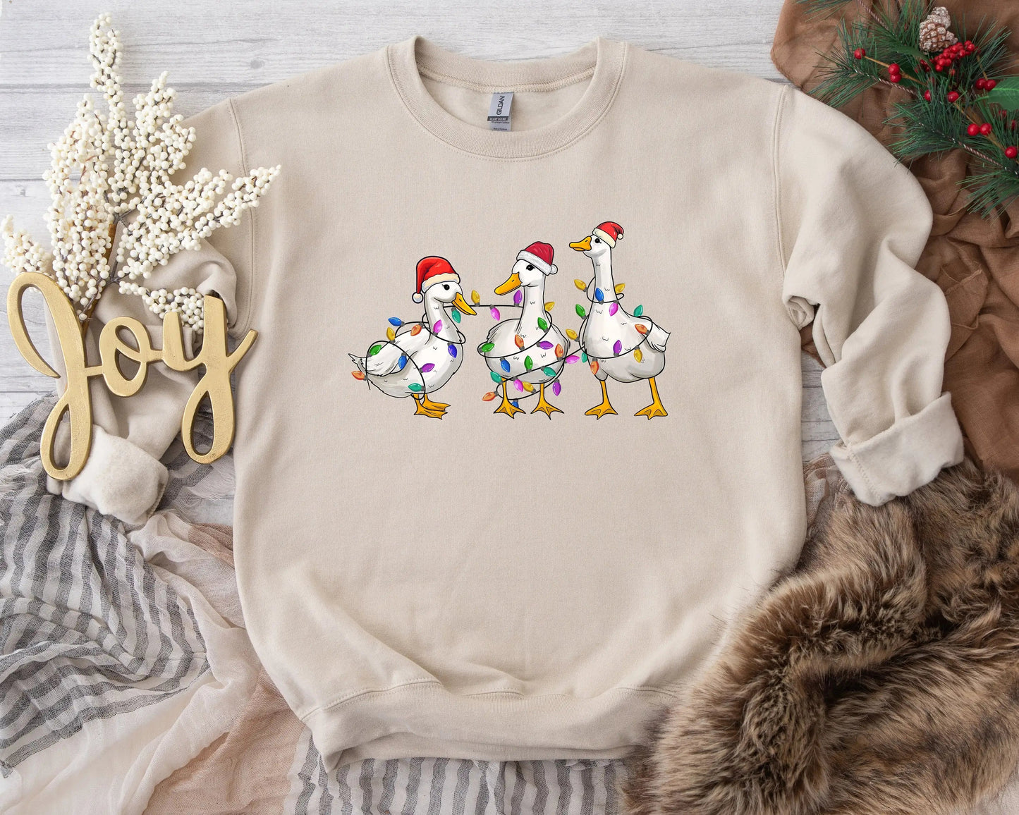 Voguish Cotton Duck Lights Family Christmas Hoodie