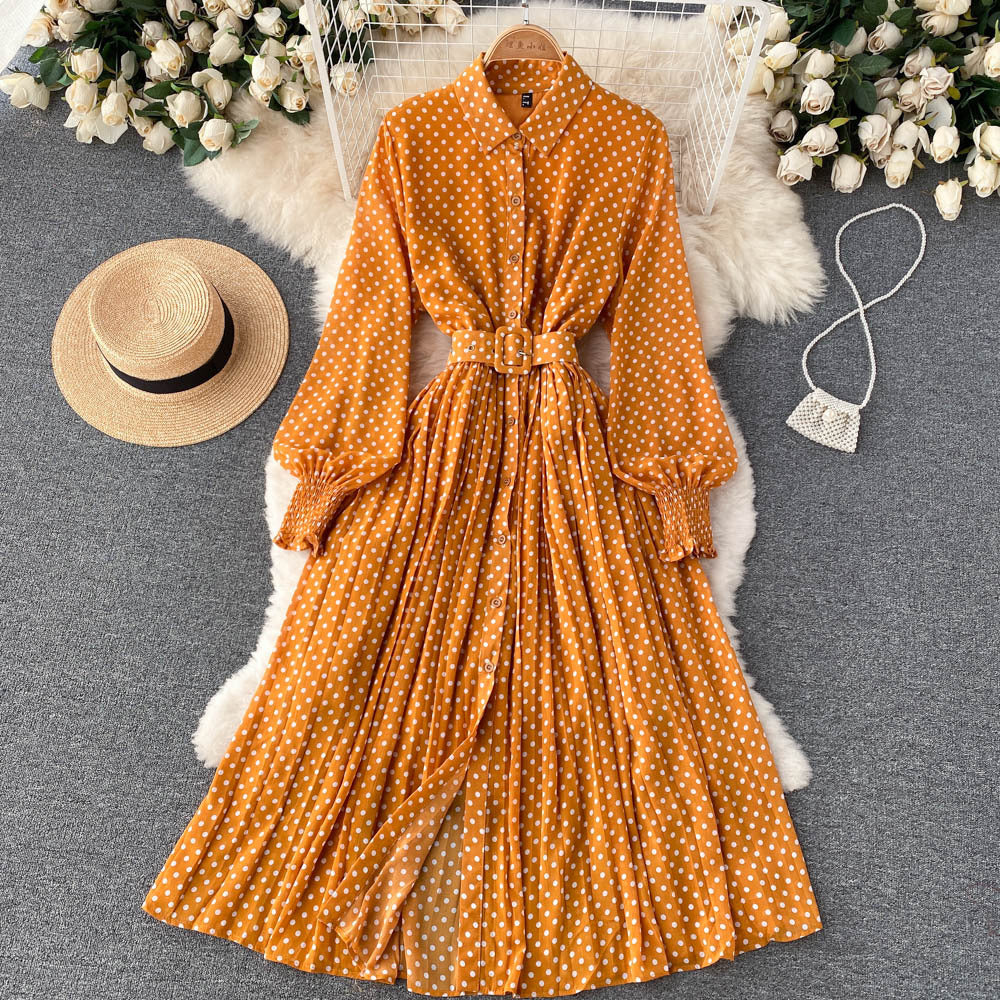 Polka Dot Chiffon Dress