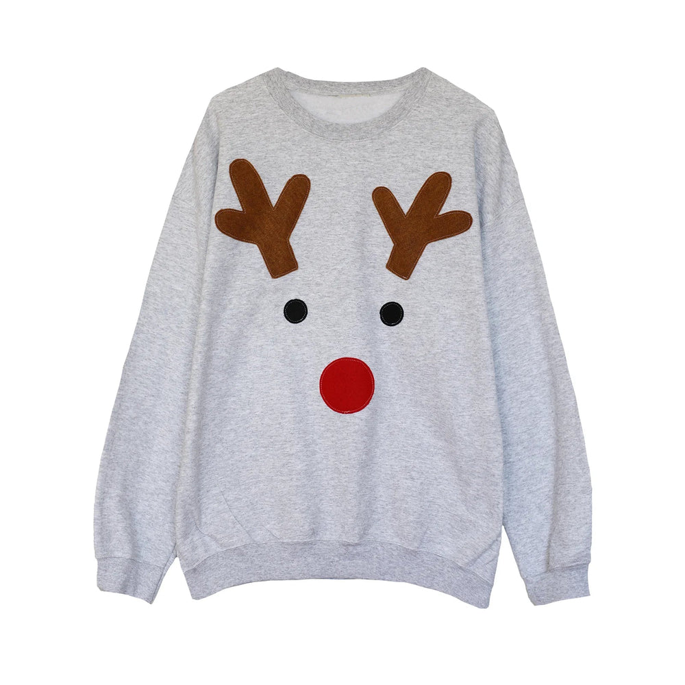 Gingerbread Crew Neck Christmas Hoodie Gray / S Hoodies-L