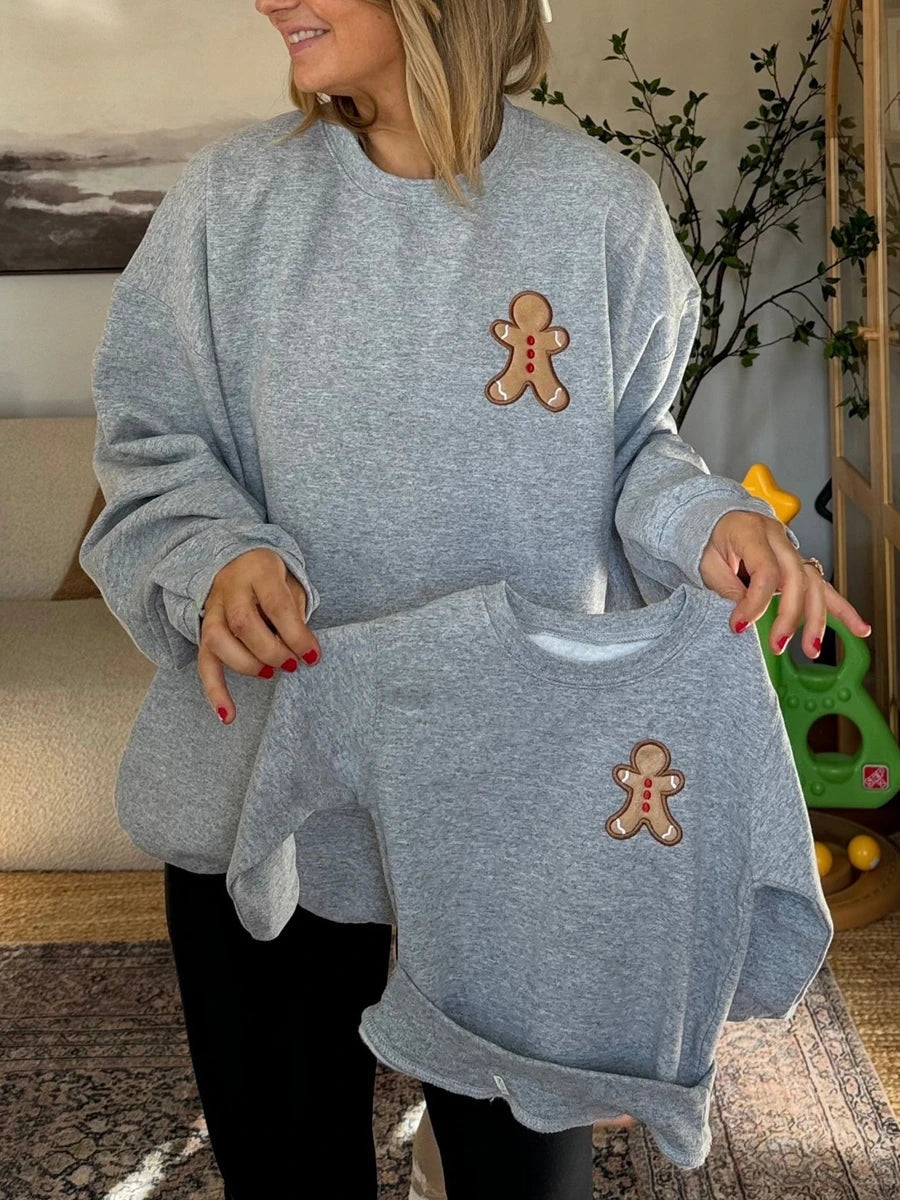 Gingerbread Crew Neck Christmas Hoodie