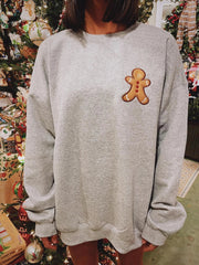 Gingerbread Crew Neck Christmas Hoodie Hoodies-L