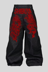 Harajuku Washed Baggy Wide Leg Jeans
