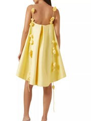 CALLIE - BACKLESS ROSE CHARM DRESS
