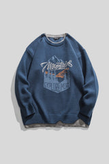 Layered Mountain Graphic Relaxed Sweater