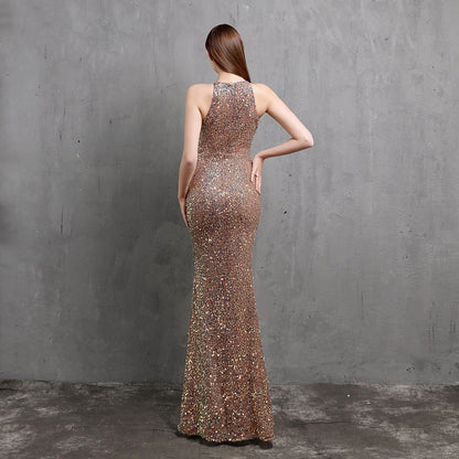 Ella halterneck Stylish sequined formal dress