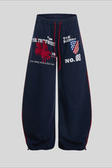 Vintage Embroidered Barrel Leg Sweatpants