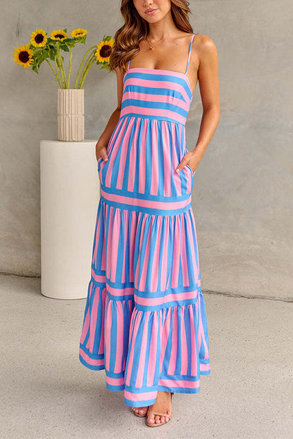 Color Block Maxi Dress