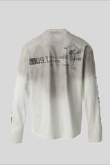 Distressed Number Graphic Long Sleeve T-Shirt