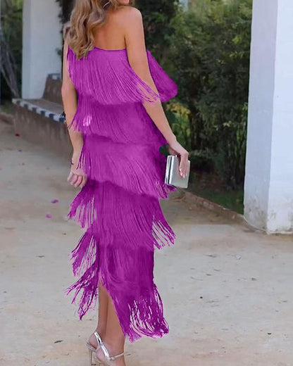 Maya-Off Shoulder elegant dress