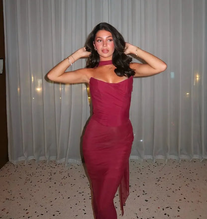Strapless Bodycon Maxi Dress