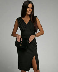 SHAE - STYLISH MINI DRESS WITH V-NECK