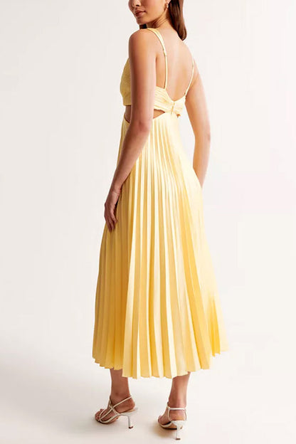 Cut Out Waist Sleeveless Maxi Dress