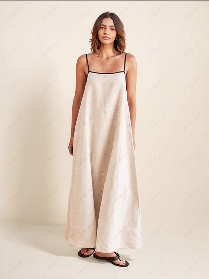 Classic Holiday Style Charming Contrasting Suspender Dress