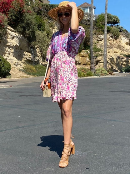 Ruffle Hem Boho Dress