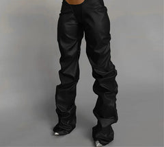 Pleated Gothic Loose Waist Trouser Black / S