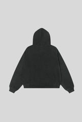 Washed Varsity Typography Zip Hoodie