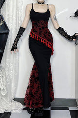 Tassel Lace Strap Gothic Dress