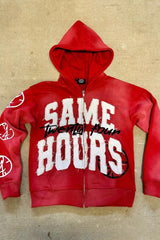 Same Hours Varsity Full Zip Hoodie