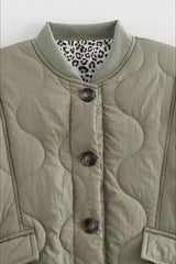 Army Green Relaxed Cotton Coat