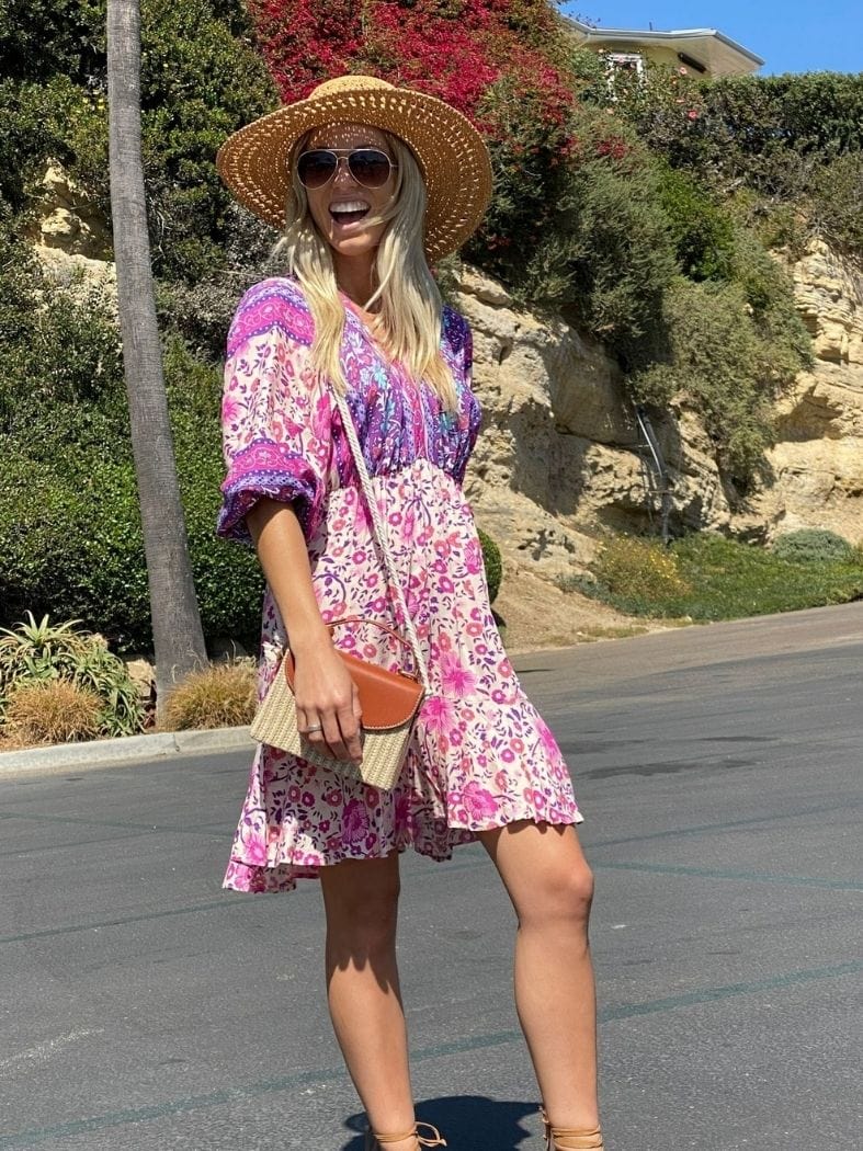 Ruffle Hem Boho Dress
