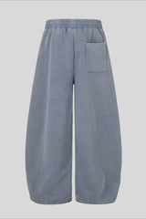 Washed Graffiti Print Wide Leg Sweatpants