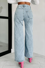 Washed High Waist Fashion Jean