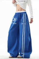 Number Graphic Extra Wide Leg Pants
