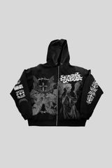 Angel Collage Graphic Full Zip Hoodie