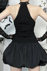 Street Halter Tie Gothic Dress