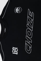 Racing Typography Graphic Piped Oversized Sweatshirt