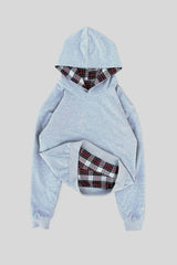 Reversible Plaid Pullover Hoodie