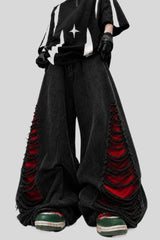 Ripped Baggy Barrel Leg Streetwear Jeans