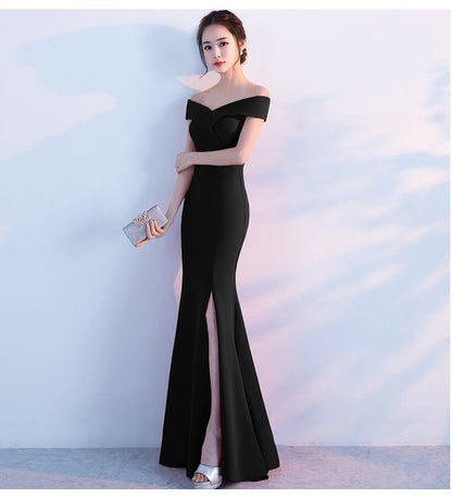 Diva Strapless High Charming Slit Formal Dress