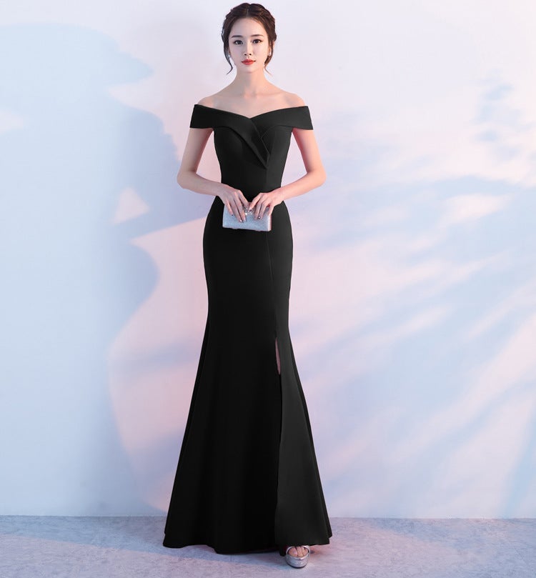 Diva Strapless High Slit Formal Dress - Lady Occasions