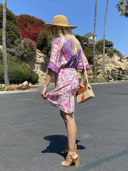 Ruffle Hem Boho Dress